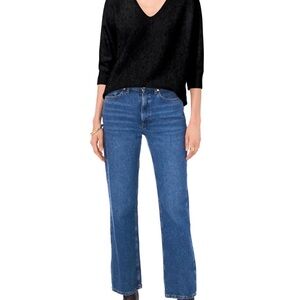 Vince Camuto Women's V-Neck Dolman-Sleeve Sweater - Rich Black